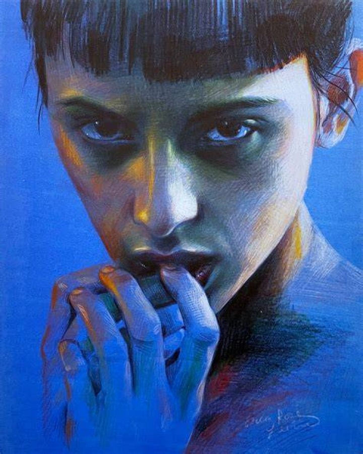 Contemporary Portrait Justine Greiner Color Pencil Drawing by Shirin