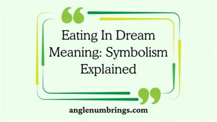 EATING DREAM Meaning & Symbolism