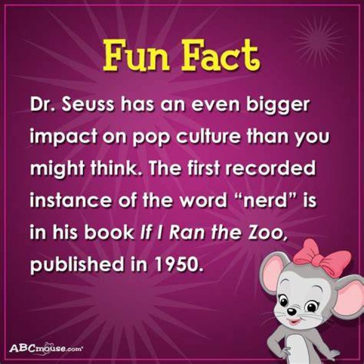 Fun fact Dr. Seuss’ wife wrote most of his stories. He cheated on her