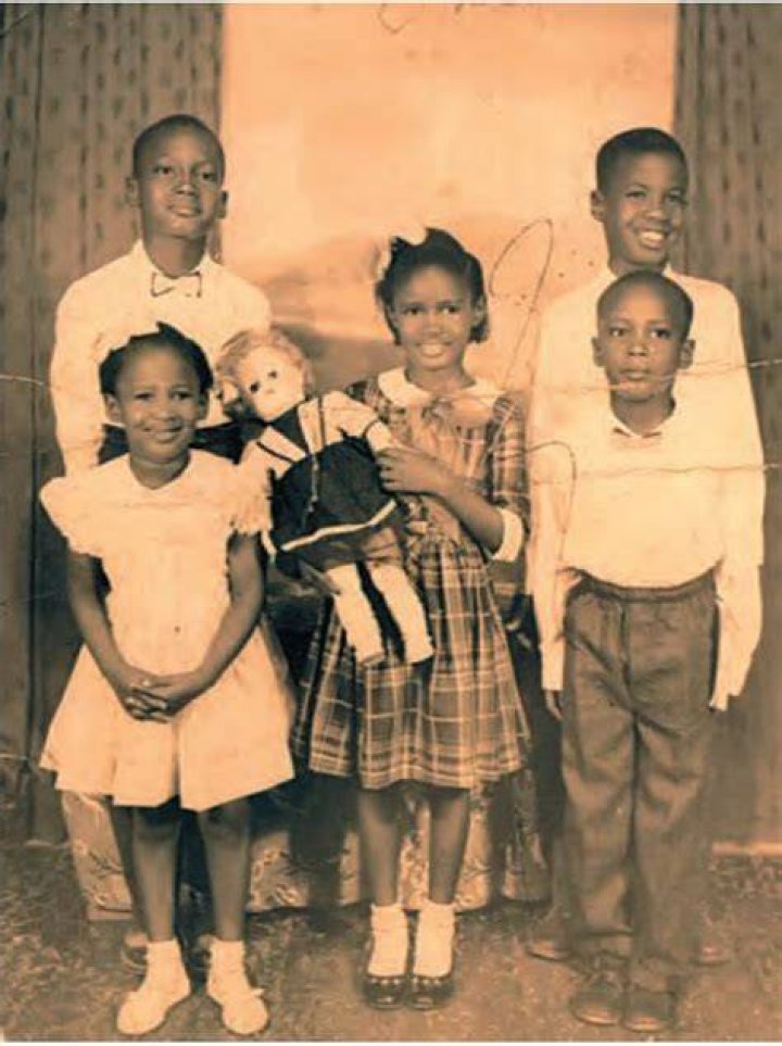 Grace (centre) with her siblings. Grace jones, Famous kids, Jones