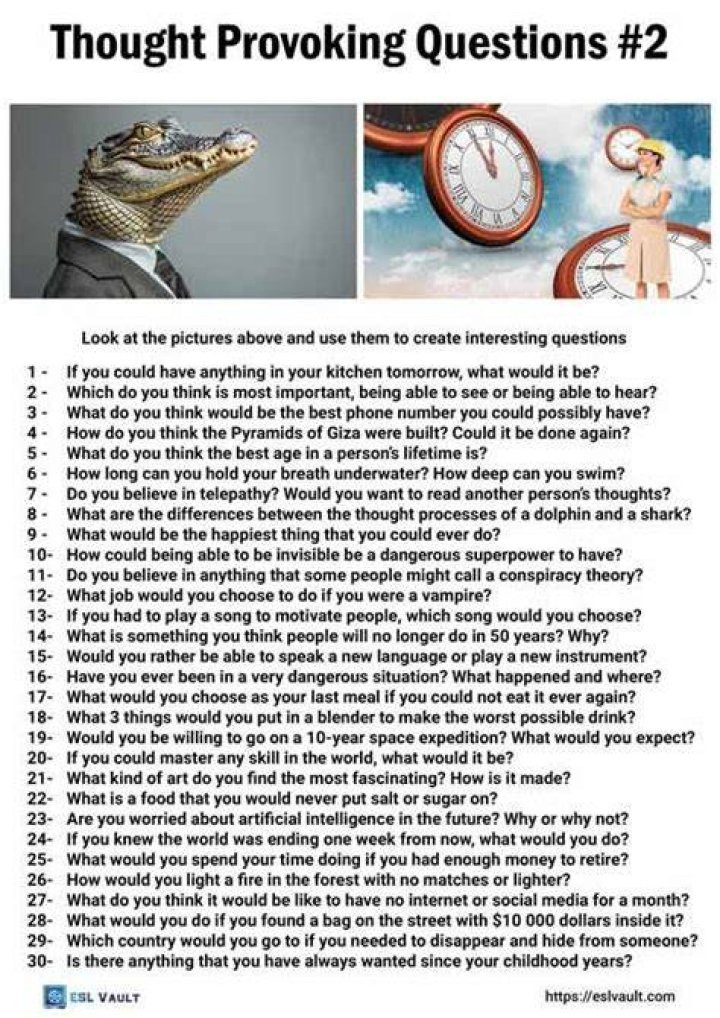 Intriguing Questions For Your Imagination