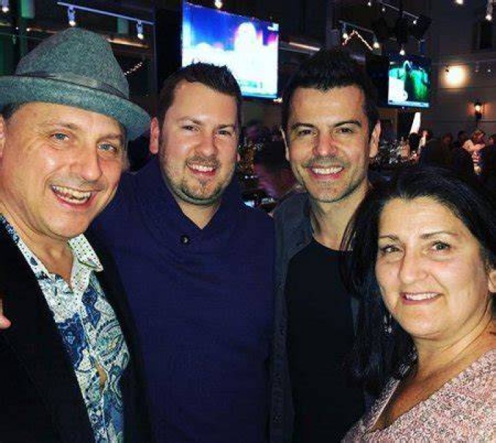 Jordan Knight with his nephew Mat.