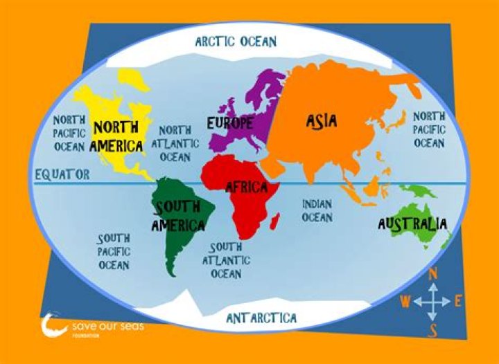 Major Oceans Map