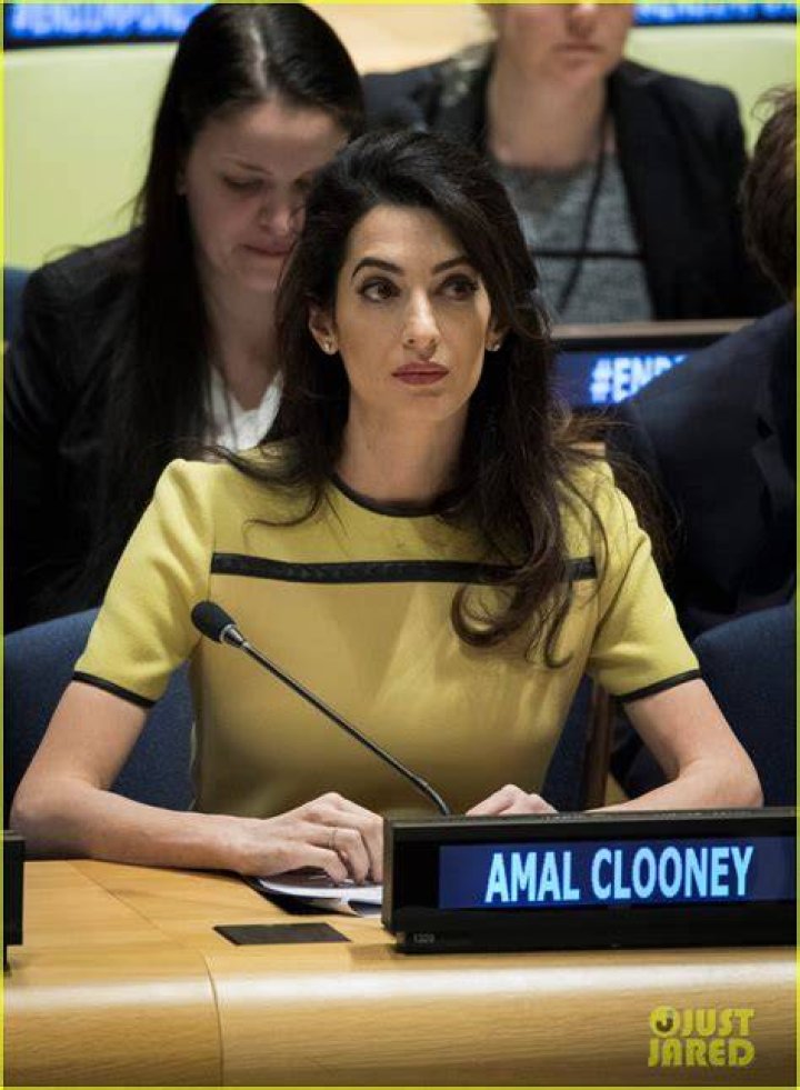 Pregnant Amal Clooney Speaks Out Against ISIS at the UN Photo 3872015