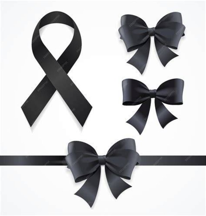 Realistic detailed 3d black mourning symbol Vector Image
