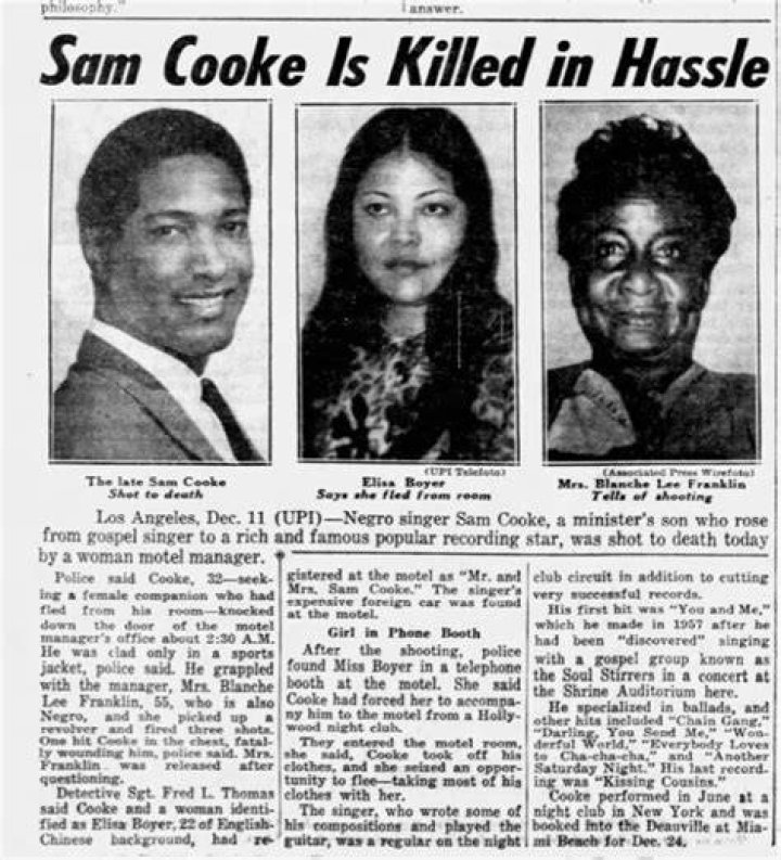 Sam Cooke death