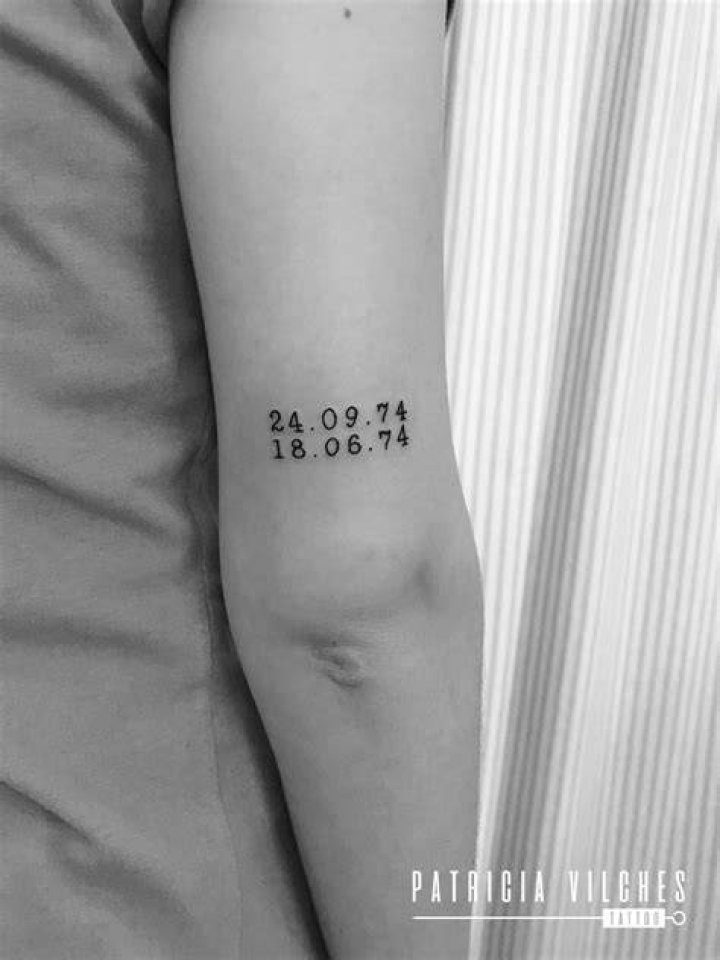 Tatto de fecha de nacimiento en números romanos " idea" tatto life