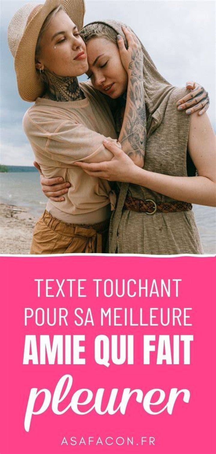 Une amie très proche qui m'a envoyé cette photo parce qu'elle me