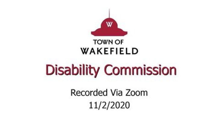 Wakefield Disability Commission Meeting November 2nd, 2020 YouTube